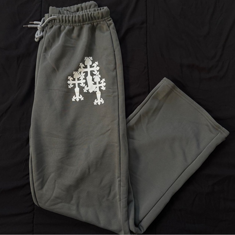 SHEIN Gray Joggers with Cross Pattern